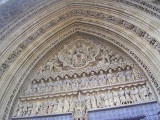 Above the entrance to Westminster Abbey