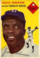 Jackie Robinson 1954 baseball card
