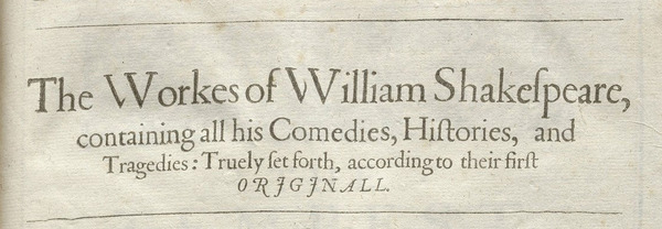 Page from the first folio