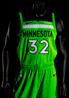 Wolves’ new phosphorescent pond-scum green uniforms.