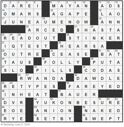 Crossword #22 solution.