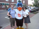 (L-to-R) Joann, a suspiciously large Wood Duck, Tammy.