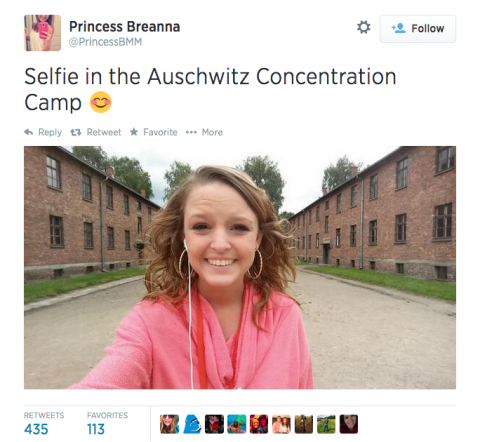 Selfie at Auschwitz