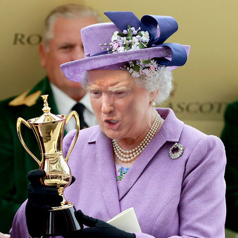 HRH with trophy.