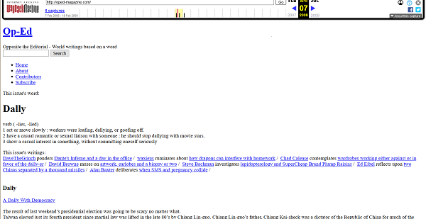 Op-Ed Magazine in the Wayback Machine