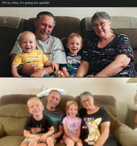 Haaken and Meadow visit Grandpa and Grandma “Great” in 2020 and 2022.